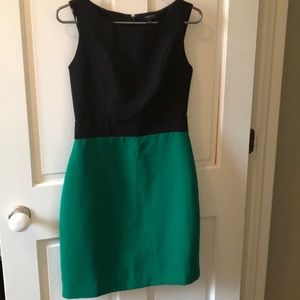 Banana Republic Black/Emerald Green Dress
